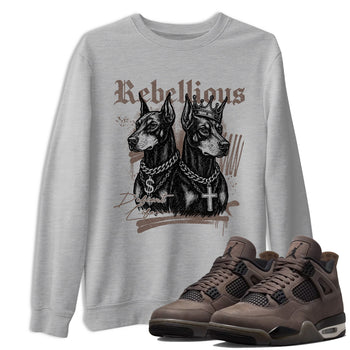 Sneaker match tees – Sneaker Tees To Match Air Jordan 4 Cave Stone Shoes – Rebellious Tee Heather Grey 1