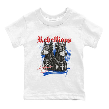 Sneaker match tees – Sneaker Tees To Match Air Jordan 4 Rare Air Shoes – Rebellious Kids T-Shirt White 2