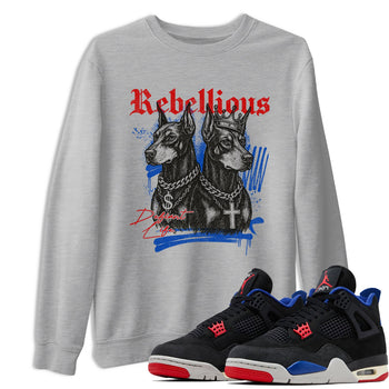 Sneaker match tees – Sneaker Tees To Match Air Jordan 4 Rare Air Shoes – Rebellious Tee Heather Grey 1