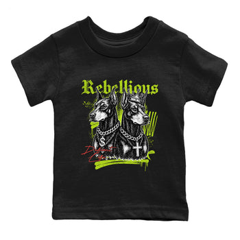 Sneaker Threads – Sneaker Tees To Match Air Max 90 Spruce Aura and Ghost Green – Rebellious Youth Graphic Tee Black 2. Perfect for Jordan releases 2025 colorways.