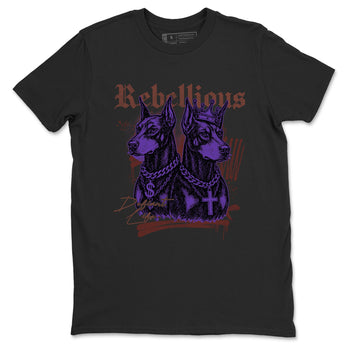 Sneaker match tees – Sneaker Threads To Match Dunk Low Persian Violet Shoes – Rebellious Tee Black 2