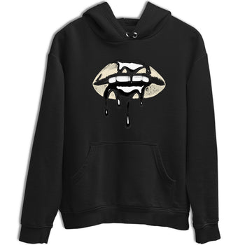 Sneaker Threads – Sneaker Tees To Match Air Foamposite One Pearl – Retro Dripping Lips Graphic Tee Black 2. Perfect for Jordan releases 2025 colorways.