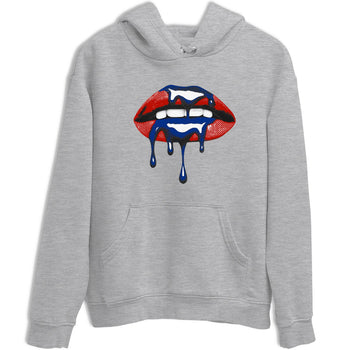 Sneaker Threads – Sneaker Tees To Match Air Jordan 11 Rare Air – Retro Dripping Lips Graphic Tee Heather Grey 2. Perfect for Jordan releases 2025 colorways.