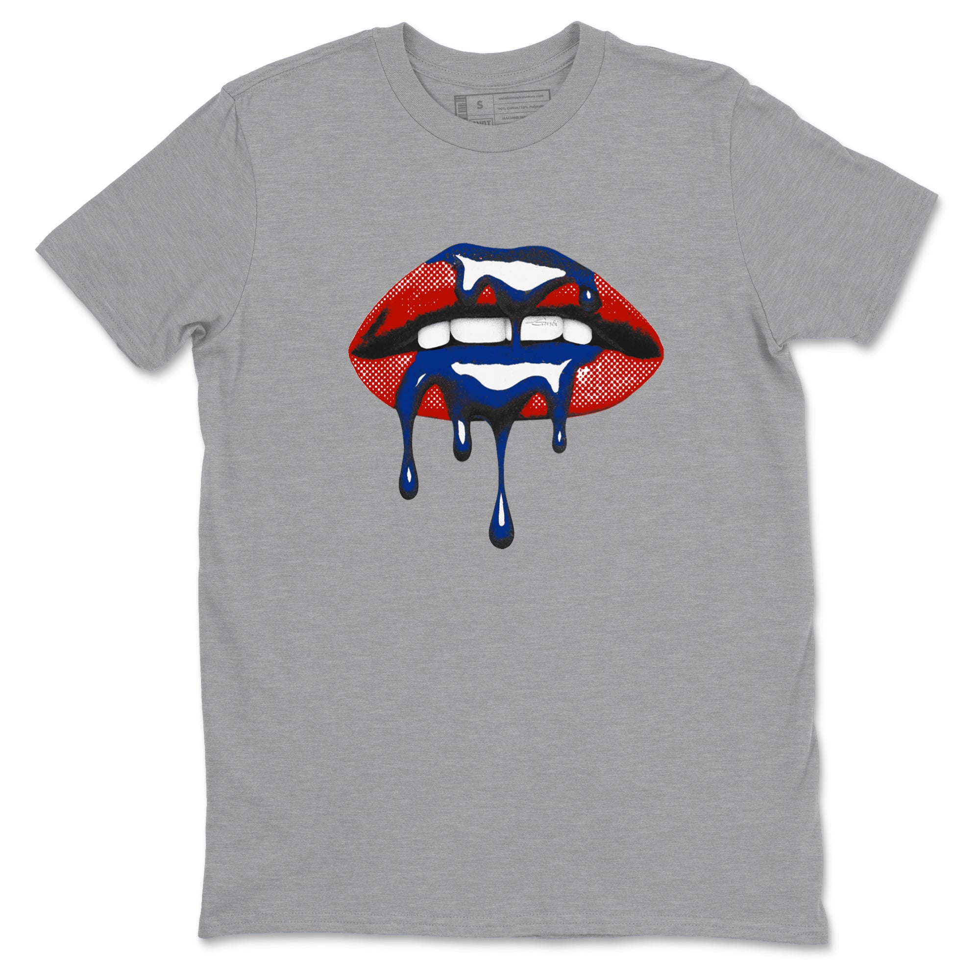 Sneaker Threads – Sneaker Tees To Match Air Jordan 11 Rare Air – Retro Dripping Lips Graphic Tee Heather Grey 2. Perfect for Jordan releases 2025 colorways.