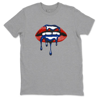 Sneaker Threads – Sneaker Tees To Match Air Jordan 11 Rare Air – Retro Dripping Lips Graphic Tee Heather Grey 2. Perfect for Jordan releases 2025 colorways.
