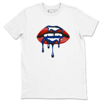 Sneaker Threads – Sneaker Tees To Match Air Jordan 11 Rare Air – Retro Dripping Lips Graphic Tee White 2. Perfect for Jordan releases 2025 colorways.
