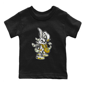 4s Vivid Sulfur shirt to match jordans Rich Bunny sneaker tees Air Jordan 4 Vivid Sulfur SNRT sneaker release tees baby toddler Black 2 cotton Shirt
