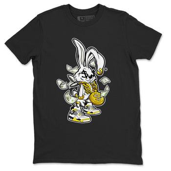 4s Vivid Sulfur shirt to match jordans Rich Bunny sneaker tees Air Jordan 4 Vivid Sulfur SNRT Sneaker Release Tees unisex cotton Black 2 crew neck shirt
