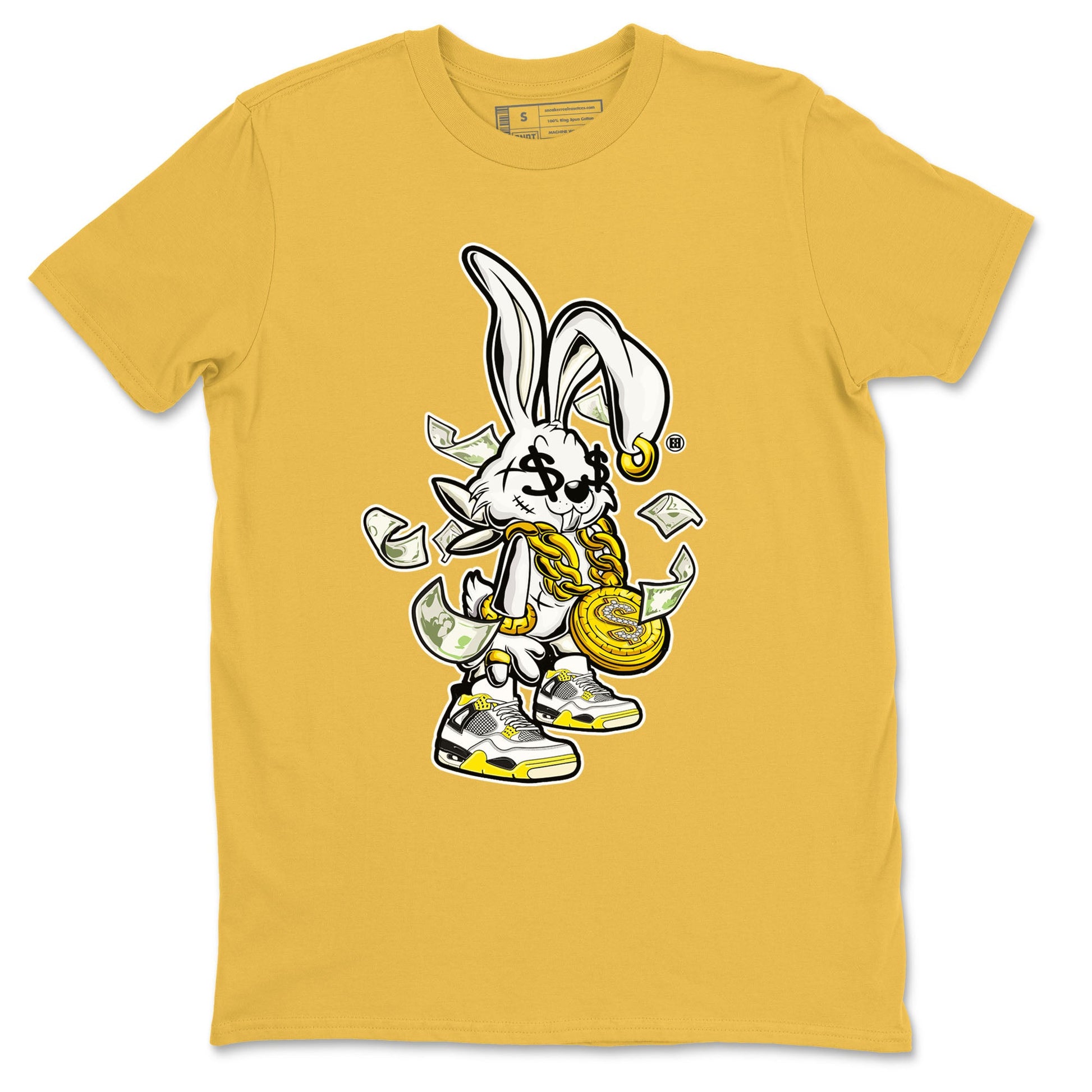 4s Vivid Sulfur shirt to match jordans Rich Bunny sneaker tees Air Jordan 4 Vivid Sulfur SNRT Sneaker Release Tees unisex cotton Daisy 2 crew neck shirt