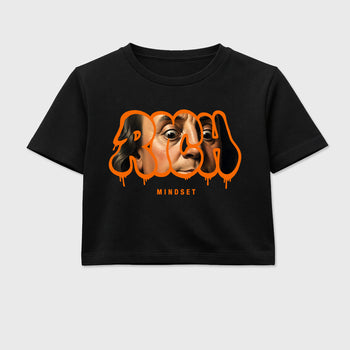 Sneaker match tees – Sneaker Tees To Match Air Jordan 3 Orange Citrus Shoes – Rich Mindset Crop T-Shirt Black 2