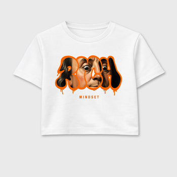 Sneaker match tees – Sneaker Tees To Match Air Jordan 3 Orange Citrus Shoes – Rich Mindset Crop T-Shirt White 2