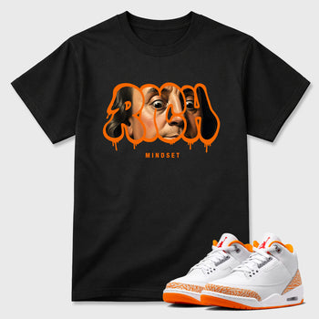 Sneaker match tees – Sneaker Tees To Match Air Jordan 3 Orange Citrus Shoes – Rich Mindset Tee Black 1