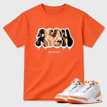 Sneaker match tees – Sneaker Tees To Match Air Jordan 3 Orange Citrus Shoes – Rich Mindset Tee Orange 1