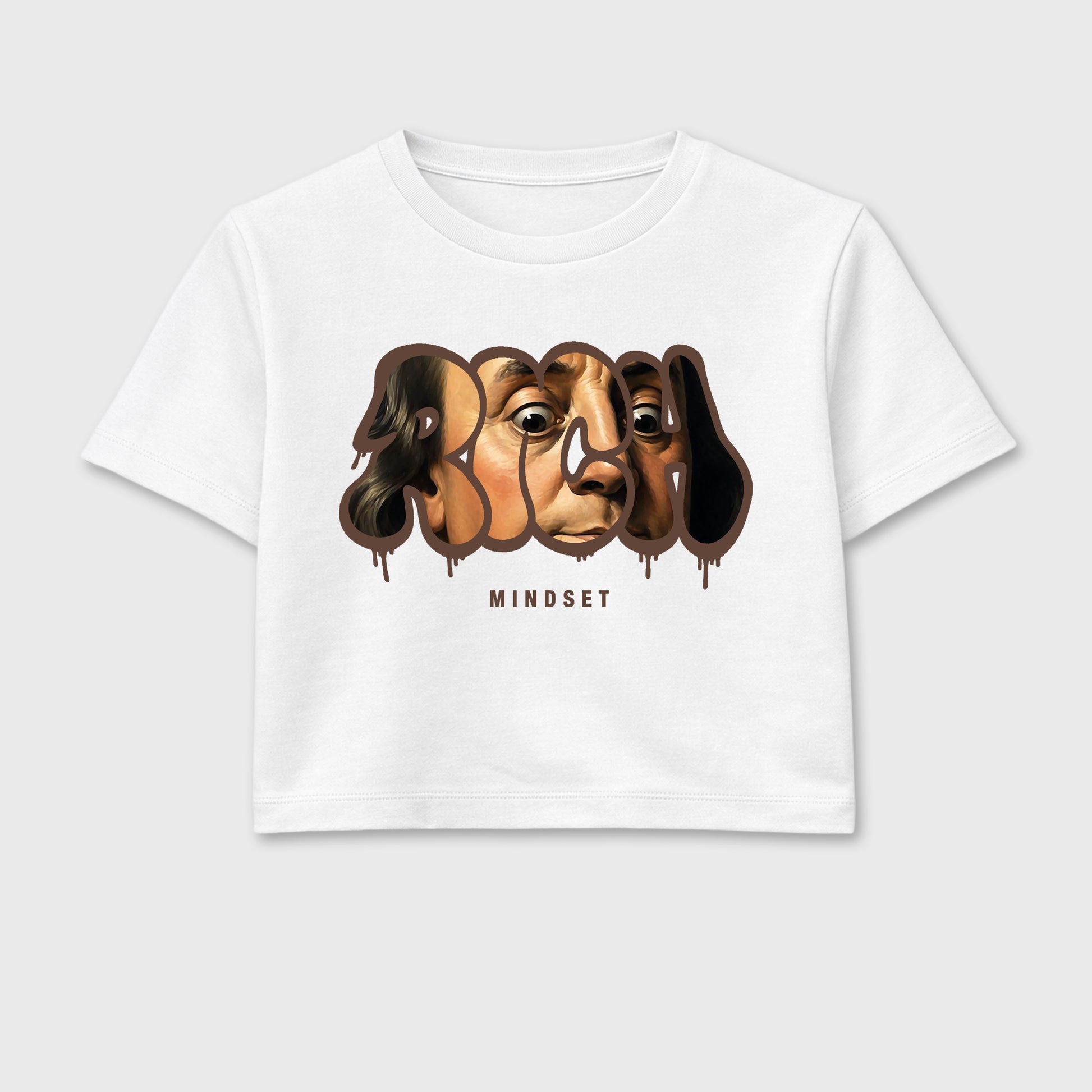 Rich Mindset women’s crop tee designed to match the Air Jordan 3 World's Best Dad, featuring coordinated White 2 options for a perfect streetwear vibe.