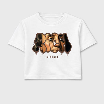 Rich Mindset women’s crop tee designed to match the Air Jordan 3 World's Best Dad, featuring coordinated White 2 options for a perfect streetwear vibe.