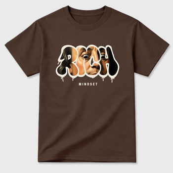 Rich Mindset Graphic T-Shirt sneaker match tee designed for the Air Jordan 3 World's Best Dad, featuring coordinated color options for a perfect streetwear match. Dark Chocolate 2 shirt.