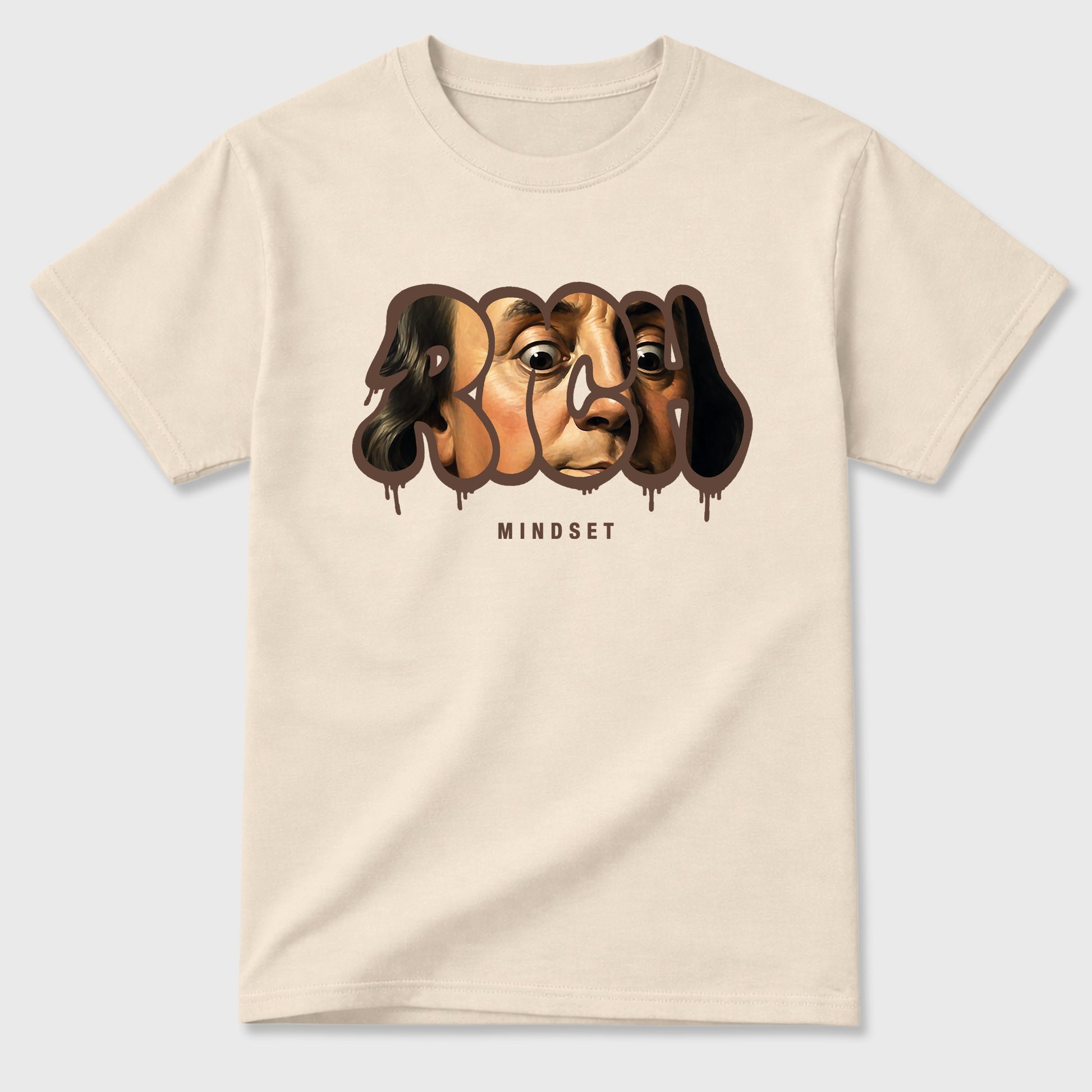 Rich Mindset Graphic T-Shirt sneaker match tee designed for the Air Jordan 3 World's Best Dad, featuring coordinated color options for a perfect streetwear match. Natural 2 shirt.