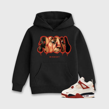 Sneaker match tees – Sneaker Tees To Match Air Jordan 4 Brick After Brick Shoes – Rich Mindset Kids T-Shirt Black 1