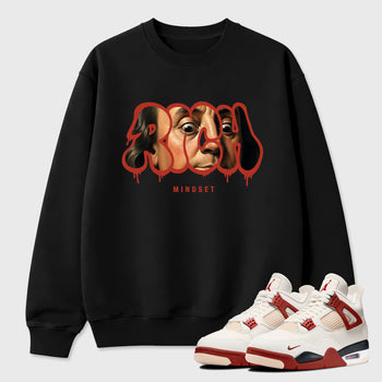 Sneaker match tees – Sneaker Tees To Match Air Jordan 4 Brick After Brick Shoes – Rich Mindset Tee Black 1