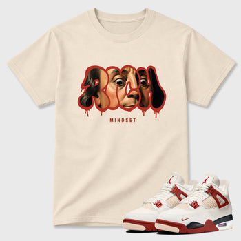 Sneaker match tees – Sneaker Tees To Match Air Jordan 4 Brick After Brick Shoes – Rich Mindset Tee Natural 1
