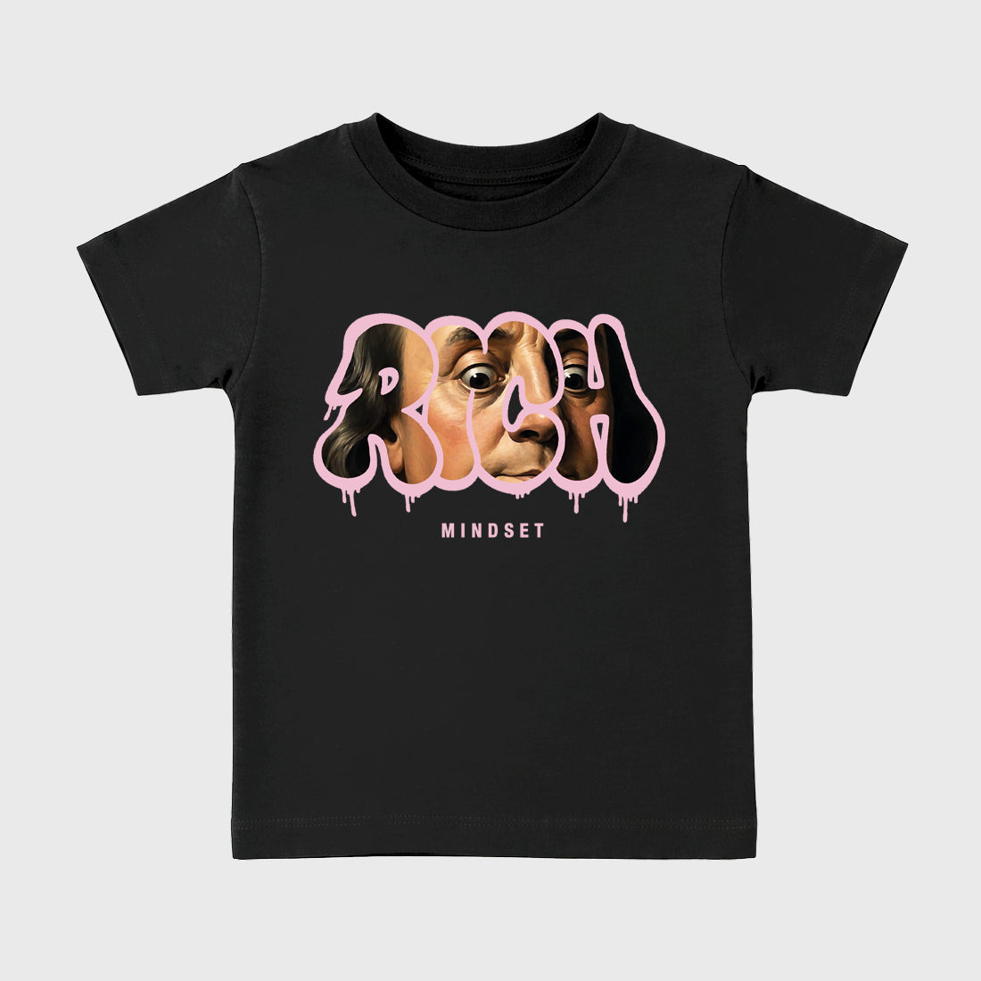 Sneaker match tees – Sneaker Tees To Match Air Jordan 4 Iced Carmine Shoes – Rich Mindset Kids T-Shirt Black 2