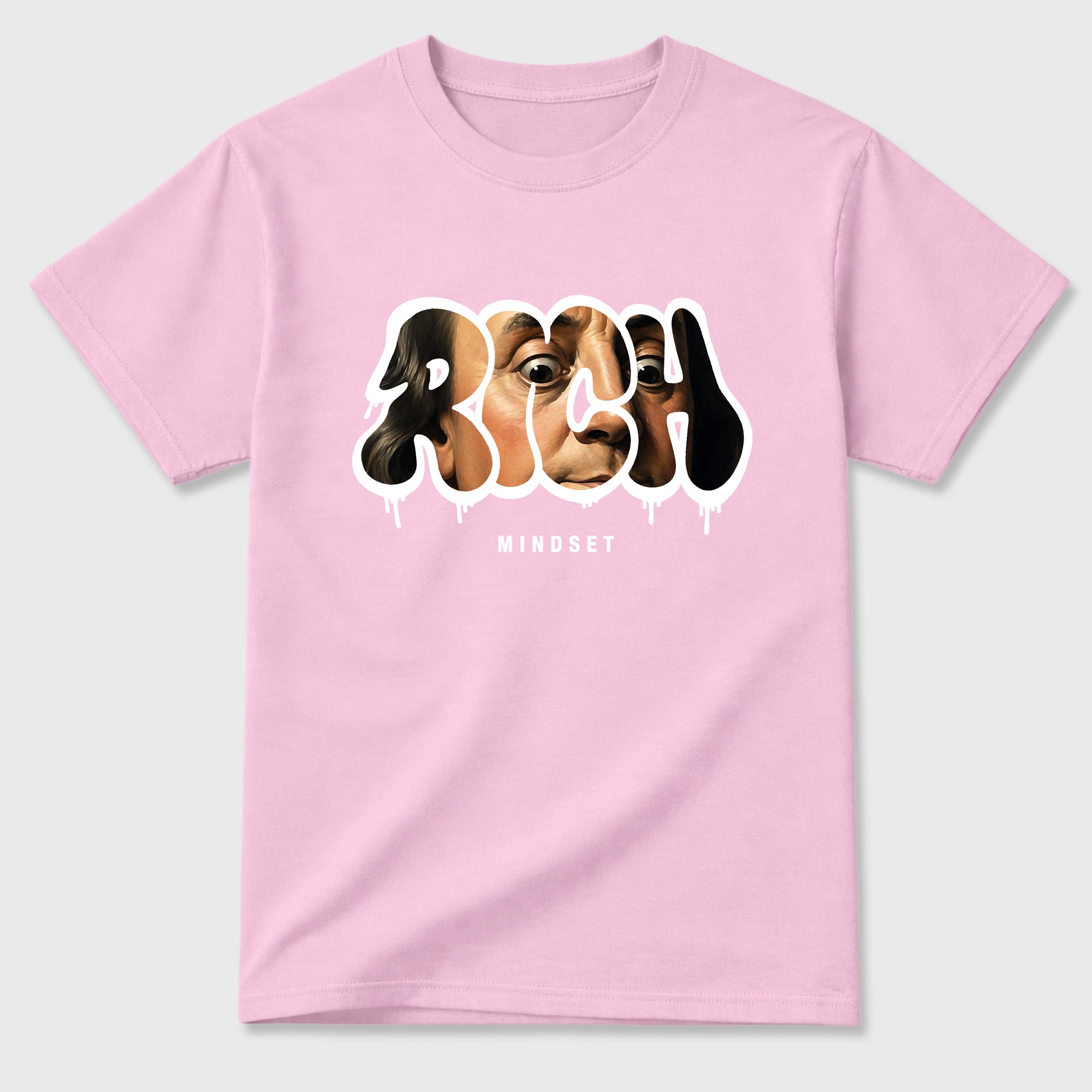 Sneaker match tees – Sneaker Tees To Match Air Jordan 4 Iced Carmine Shoes – Rich Mindset Tee Pink 2