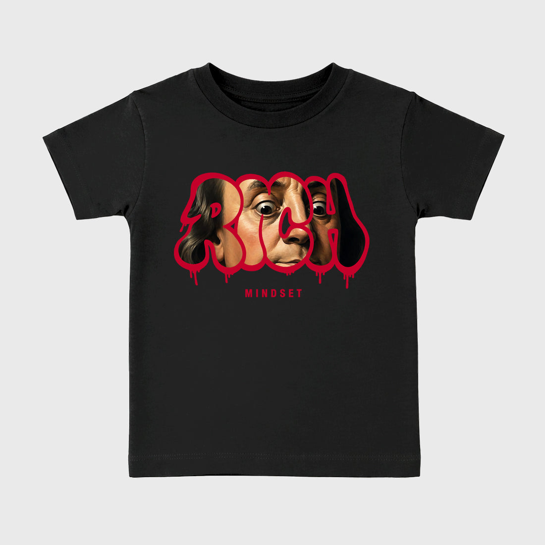 Sneaker match tees – Sneaker Tees To Match Air Jordan 4 Toro Bravo Shoes – Rich Mindset Kids T-Shirt Black 2