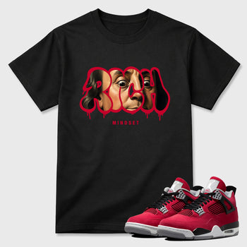 Sneaker match tees – Sneaker Tees To Match Air Jordan 4 Toro Bravo Shoes – Rich Mindset Tee Black 1