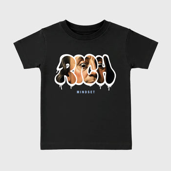 Sneaker match tees – Sneaker Tees To Match Air Jordan 5 White Metallic Shoes – Rich Mindset Kids T-Shirt Black 2