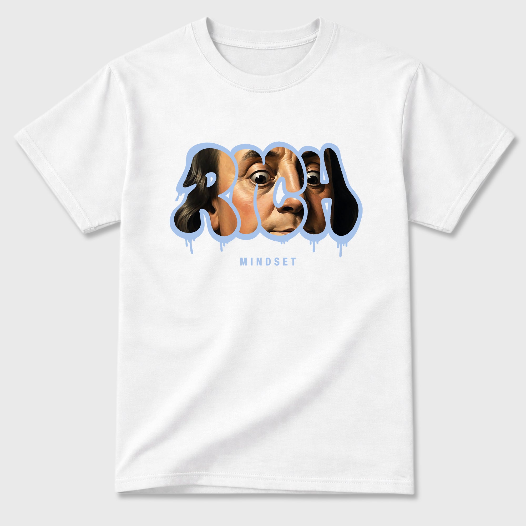 Sneaker match tees – Sneaker Tees To Match Air Jordan 5 White Metallic Shoes – Rich Mindset Tee White 2