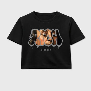 Sneaker match tees – Sneaker Tees To Match Air Jordan 6 Cap and Gown Shoes – Rich Mindset Crop T-Shirt Black 2