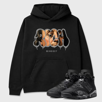 Sneaker match tees – Sneaker Tees To Match Air Jordan 6 Cap and Gown Shoes – Rich Mindset Tee Black 1