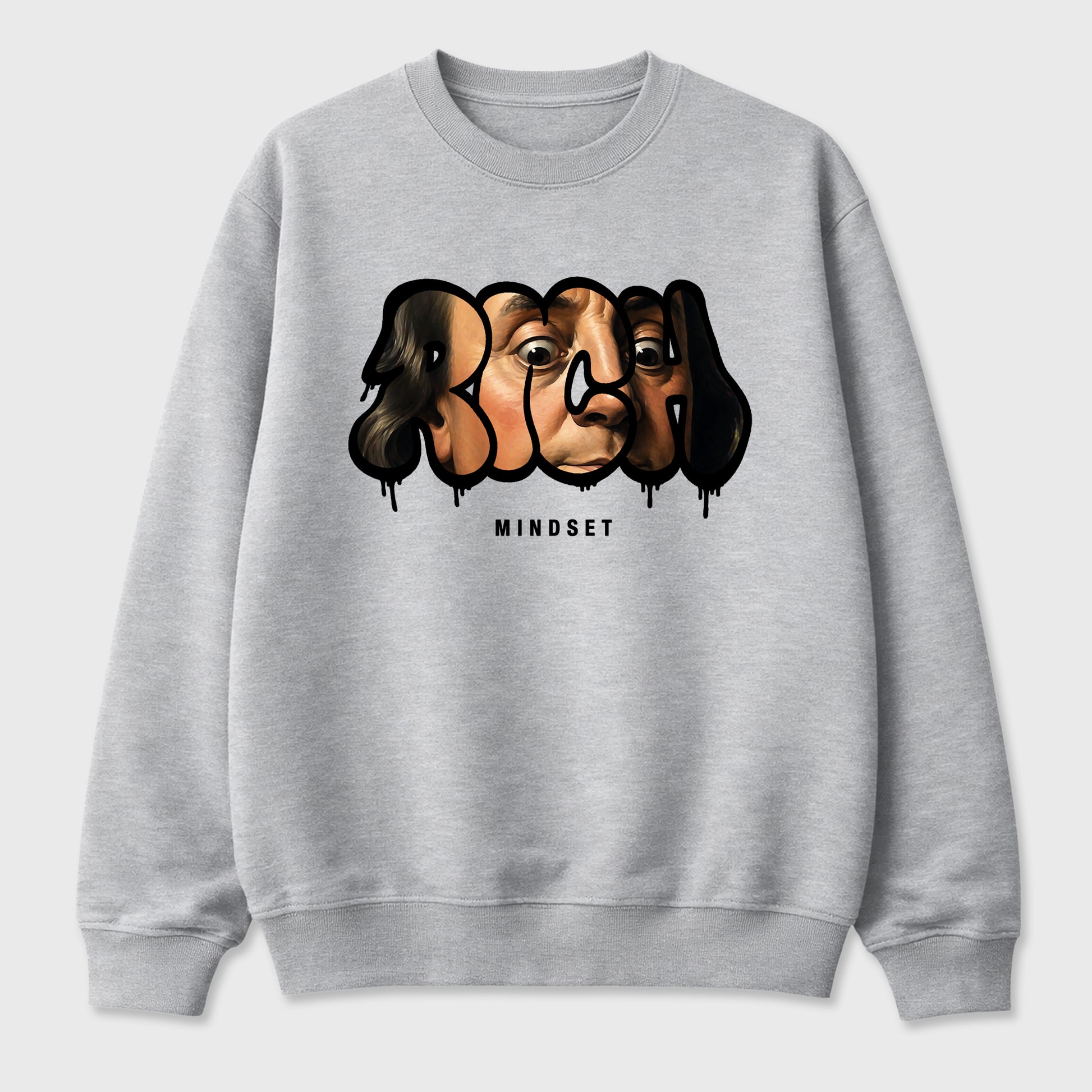 Sneaker match tees – Sneaker Tees To Match Air Jordan 6 Cap and Gown Shoes – Rich Mindset Tee Heather Grey 2
