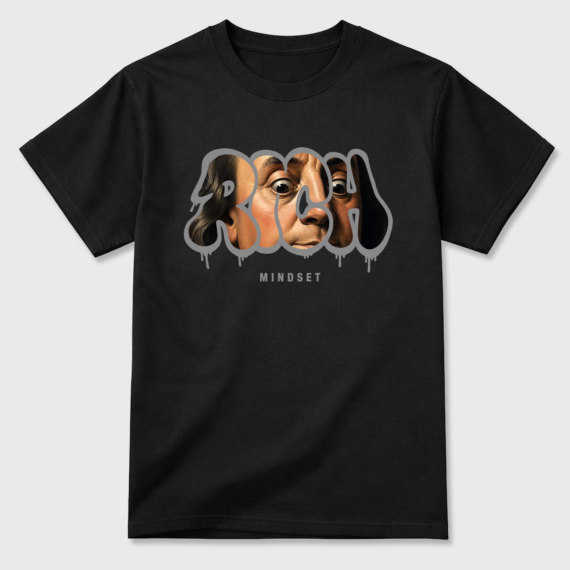 Sneaker match tees – Sneaker Tees To Match Air Jordan 6 Cap and Gown Shoes – Rich Mindset Tee Black 2