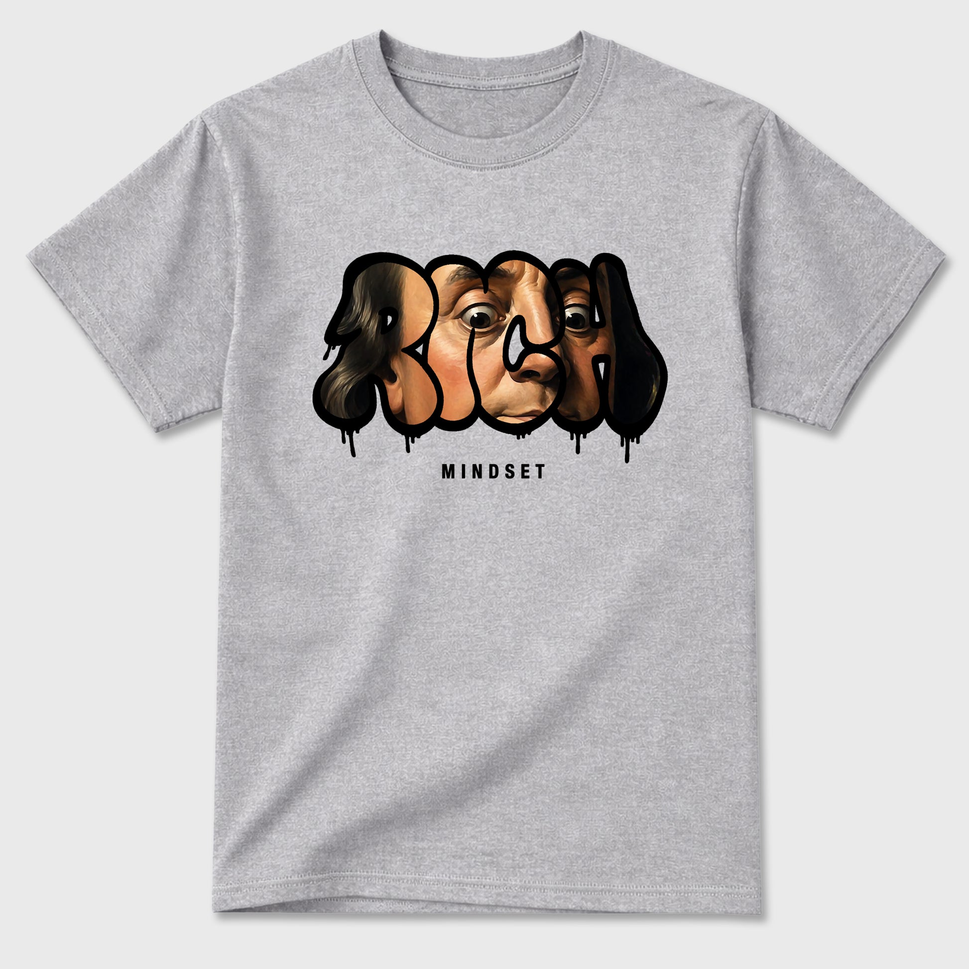 Sneaker match tees – Sneaker Tees To Match Air Jordan 6 Cap and Gown Shoes – Rich Mindset Tee Heather Grey 2