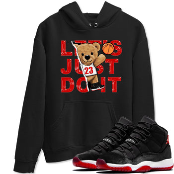 11s Bred Velvet shirts to match jordans Rip Out Bear sneaker match tees Air Jordan 11 Retro Bred Velvet match shoes to clothes SNRT Sneaker Tees unisex cotton Black 1 shirts