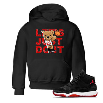 11s Bred Velvet shirts to match jordans Rip Out Bear sneaker match tees Air Jordan 11 Retro Bred Velvet match shoes to clothes SNRT Sneaker Tees Youth Baby Black 1 tee