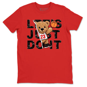 11s Bred Velvet shirts to match jordans Rip Out Bear sneaker match tees Air Jordan 11 Retro Bred Velvet match shoes to clothes SNRT Sneaker Tees unisex cotton Red 2 shirts