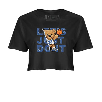11s Diffused Blue shirts to match jordans Rip Out Bear sneaker match tees Air Jordan 11 Diffused Blue SNRT Sneaker Release Tees unisex cotton Black 2 Crop Shirts