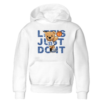 11s Diffused Blue shirts to match jordans Rip Out Bear sneaker match tees Air Jordan 11 Diffused Blue SNRT Sneaker Release Tees Youth Baby White 2 crew neck shirts