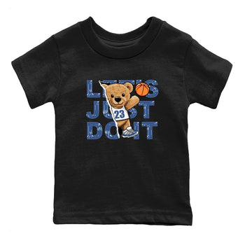 11s Diffused Blue shirts to match jordans Rip Out Bear sneaker match tees Air Jordan 11 Diffused Blue SNRT Sneaker Release Tees Youth Baby Black 2 crew neck shirts