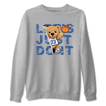 11s Diffused Blue shirts to match jordans Rip Out Bear sneaker match tees Air Jordan 11 Diffused Blue SNRT Sneaker Release Tees unisex cotton Heather Grey 2 crew neck shirts