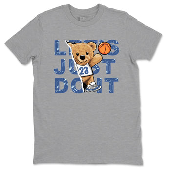 11s Diffused Blue shirts to match jordans Rip Out Bear sneaker match tees Air Jordan 11 Diffused Blue SNRT Sneaker Release Tees unisex cotton Heather Grey 2 crew neck shirts