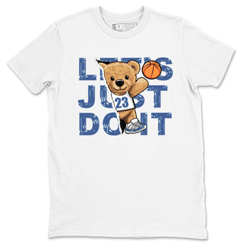 11s Diffused Blue shirts to match jordans Rip Out Bear sneaker match tees Air Jordan 11 Diffused Blue SNRT Sneaker Release Tees unisex cotton White 2 crew neck shirts