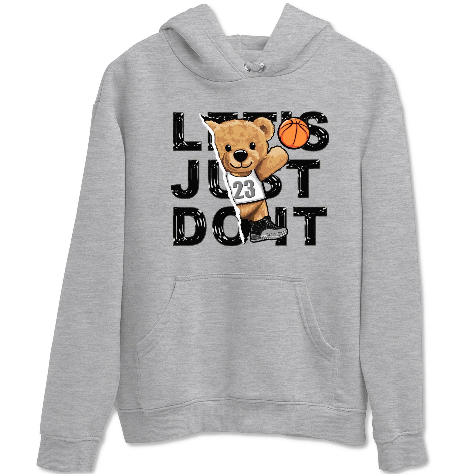 12s Black Wolf Grey shirts to match jordans Rip Out Bear sneaker match tees 12s Baron SNRT Sneaker Release Tees unisex cotton Heather Grey 2 crew neck shirts