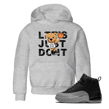 12s Black Wolf Grey shirts to match jordans Rip Out Bear sneaker match tees 12s Baron SNRT Sneaker Release Tees Youth Baby Heather Grey 1 crew neck shirts