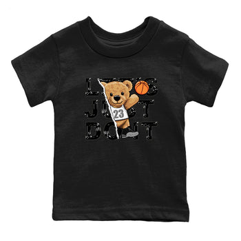 12s Black Wolf Grey shirts to match jordans Rip Out Bear sneaker match tees 12s Baron SNRT Sneaker Release Tees Youth Baby Black 2 crew neck shirts