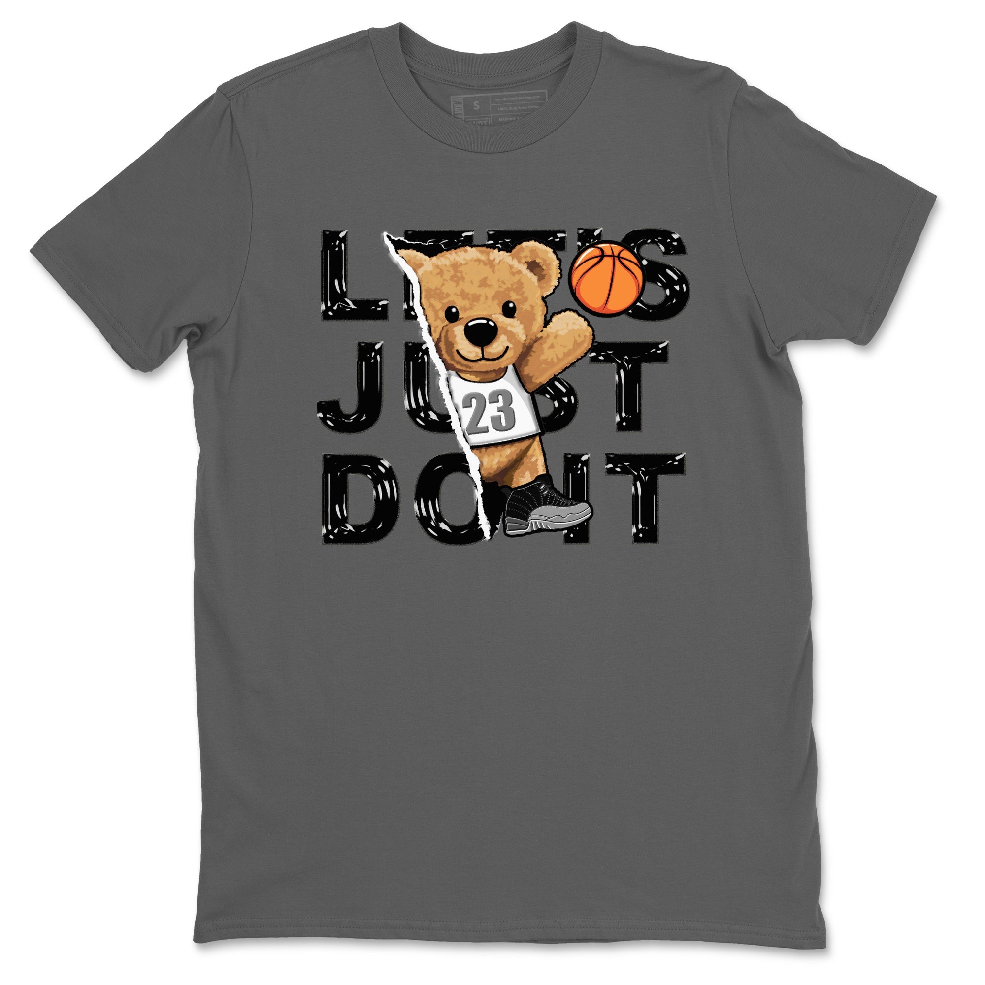 12s Black Wolf Grey shirts to match jordans Rip Out Bear sneaker match tees 12s Baron SNRT Sneaker Release Tees unisex cotton Cool Grey 2 crew neck shirts