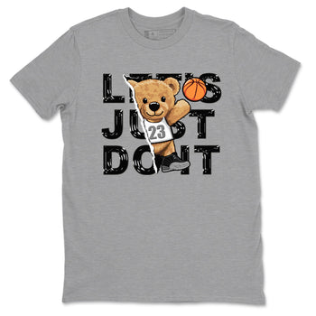 12s Black Wolf Grey shirts to match jordans Rip Out Bear sneaker match tees 12s Baron SNRT Sneaker Release Tees unisex cotton Heather Grey 2 crew neck shirts