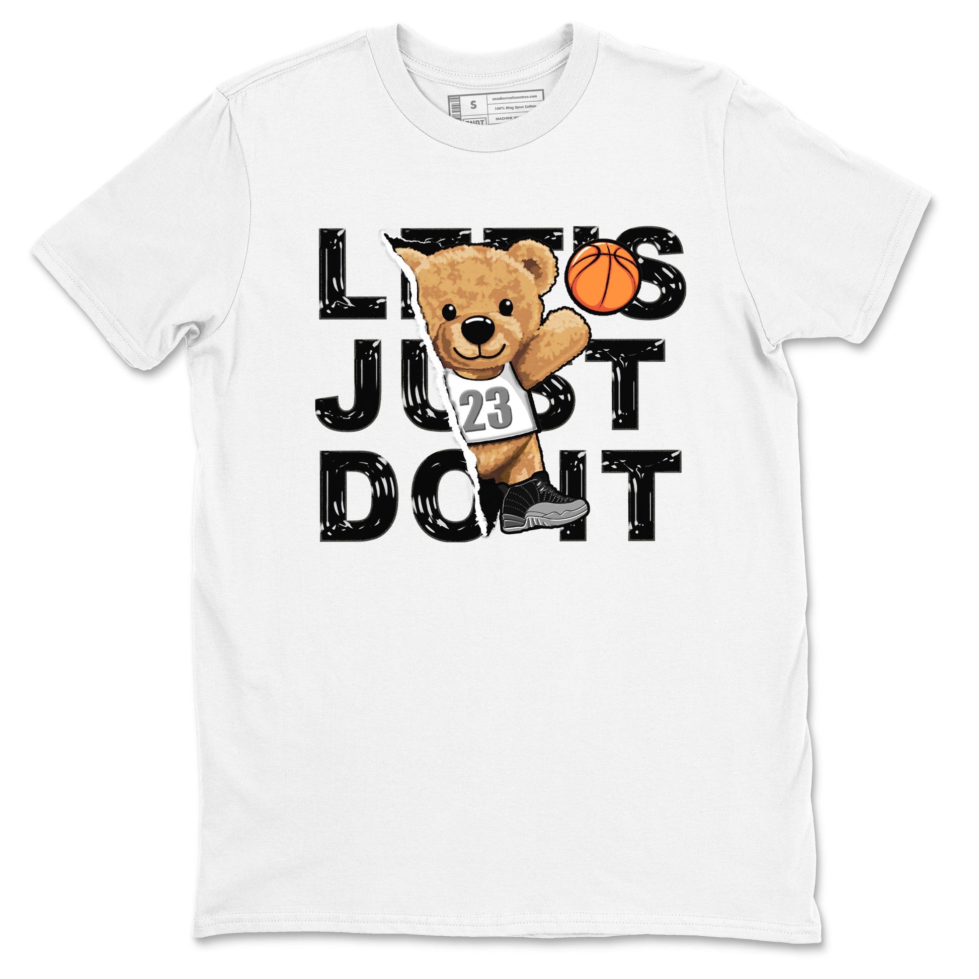 12s Black Wolf Grey shirts to match jordans Rip Out Bear sneaker match tees 12s Baron SNRT Sneaker Release Tees unisex cotton White 2 crew neck shirts